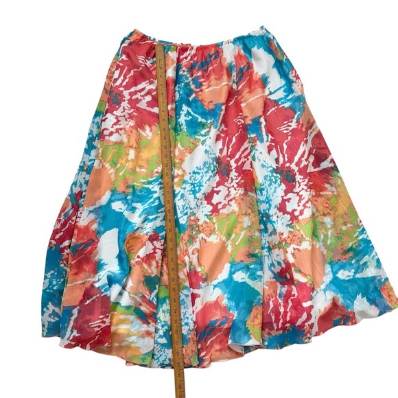 Ruby Rd. Woman Skirt Womens Plus 18W Multicolor Abstract A-Line Maxi - Picture 5 of 7